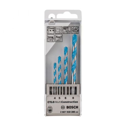 Conjunto de Brocas CYL-9 Multi Construction - 4,0, 5,0, 6,0, 8,0 mm