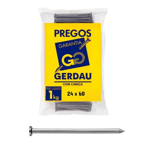 Prego Com Cabeça - 24X60 - 1Kg